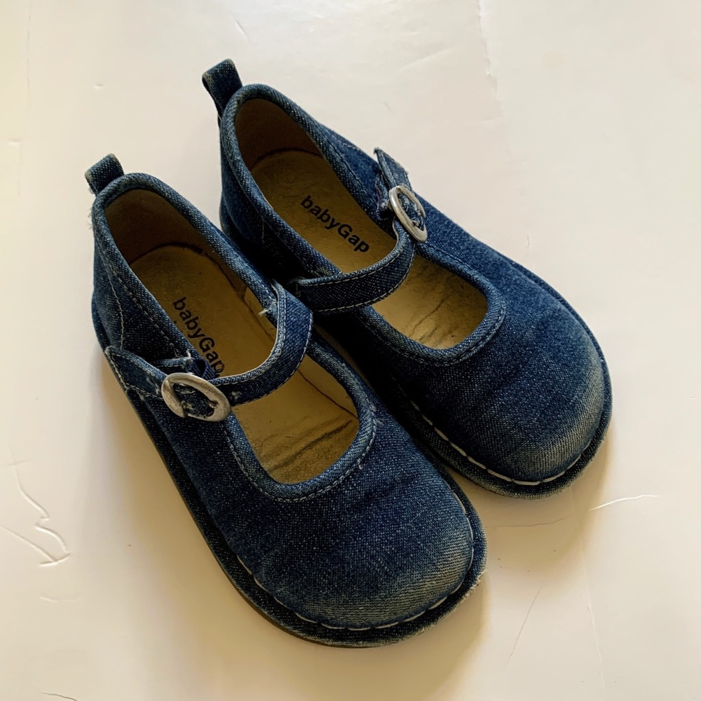 Baby Gap Kids Denim Mary Jane Shoes Toddler Girl 8